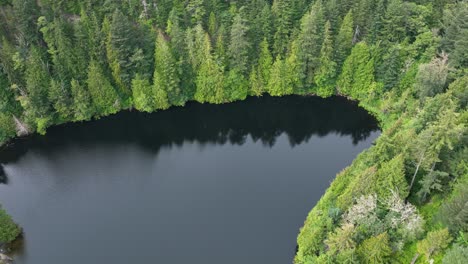 Toma-Aérea-Giratoria-De-Arriba-Hacia-Abajo-Del-Lago-De-La-Fragancia