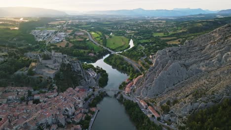 above the durance river near sisteron france