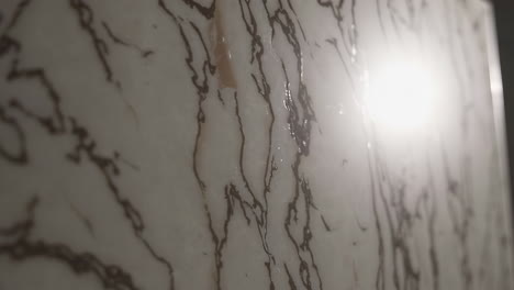 close-up view of white marble with brown veins