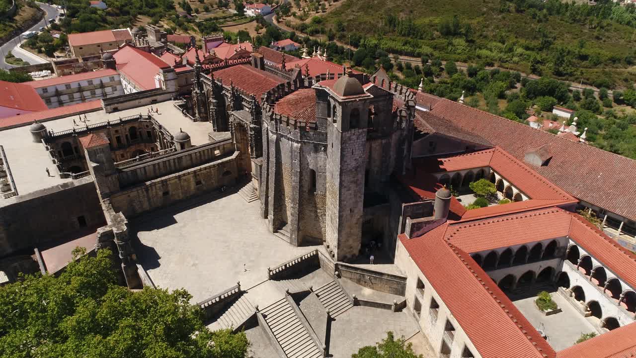 convento de cristo tomor, vista aérea de portugal