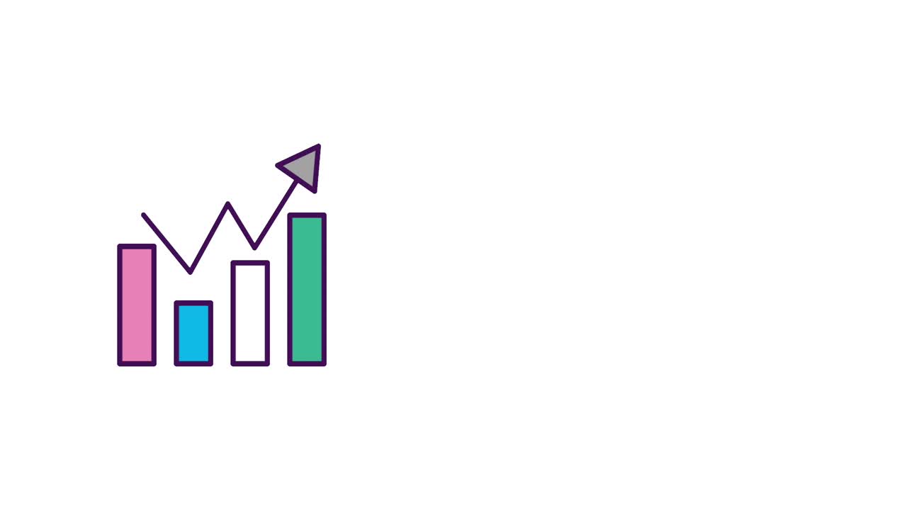 diagrama estadístico de barras crecimiento de flecha