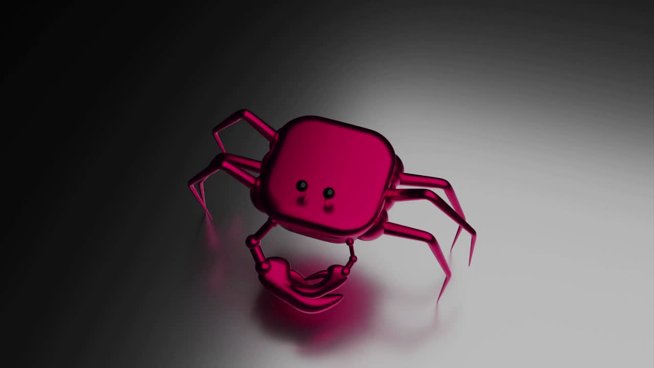 3D Rendered Pink Crab