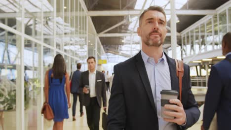 male delegate arriving at a business convention