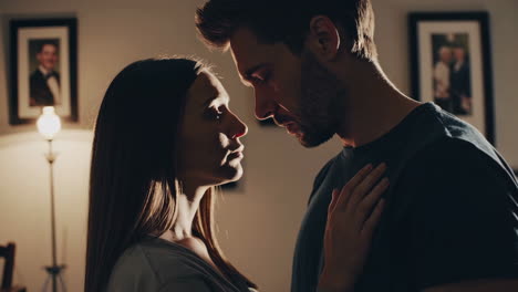 intimate couple sharing a tender moment
