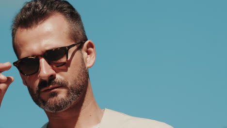 stylish man in sunglasses