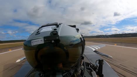 cockpit footage shows a usaf jet pilot flying in his f15 over poland