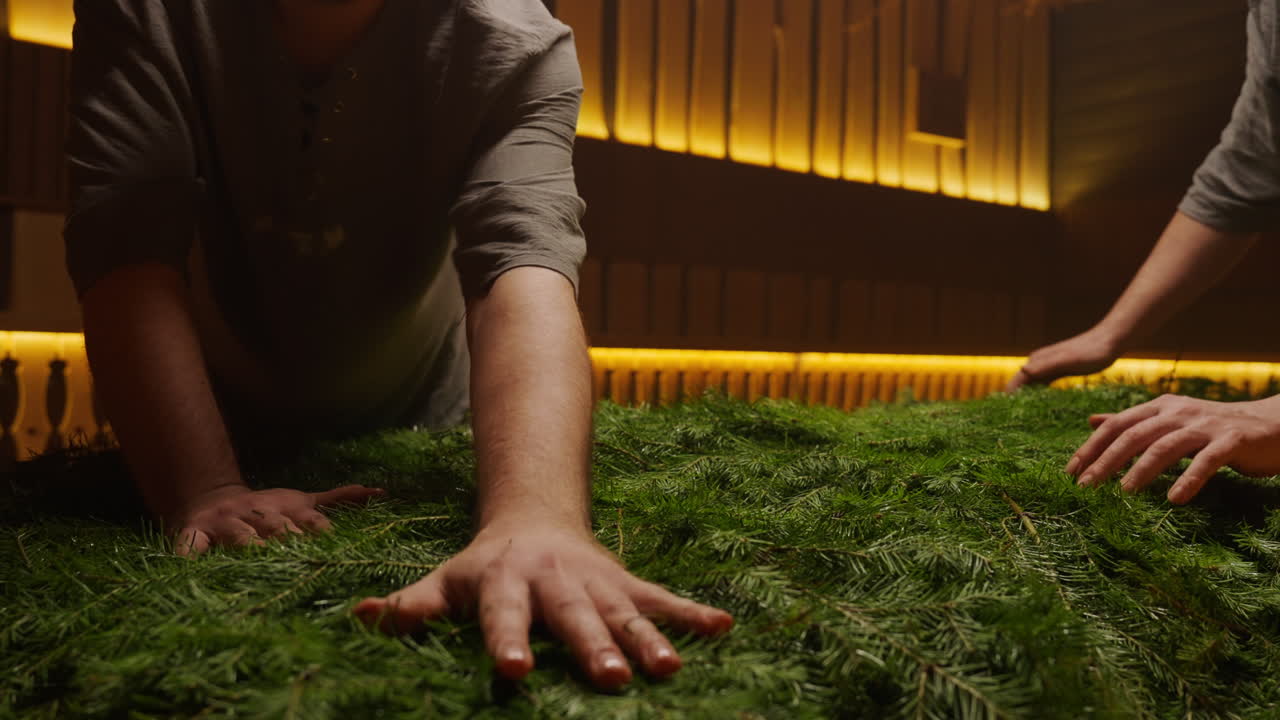 Preparing a Christmas Fir Tree