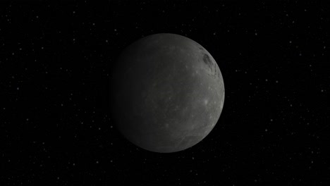 Der-Mond-Im-Weltraum-Rotiert-Realistische-3D-Animation