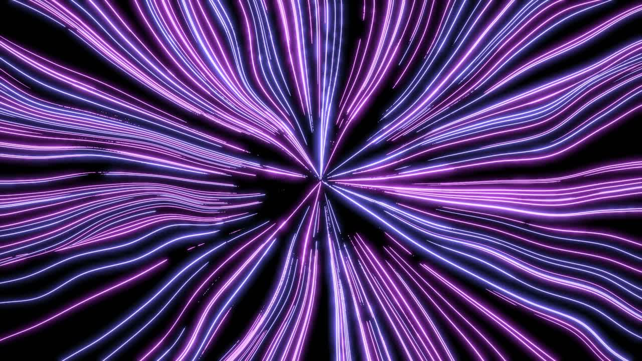 Abstract Purple and Blue Neon Lines Background