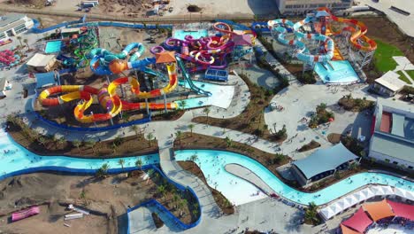 aerial: wild rivers waterpark in southern california.