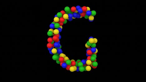 toy ball animation themed font  letter g