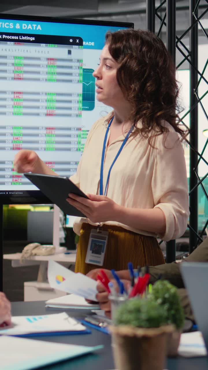 Vertical Video Empowered business partners planning a project with development goals