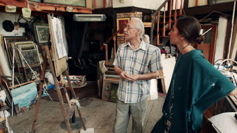 art lesson in a studio