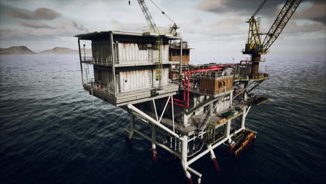 oil rig platform in the ocean