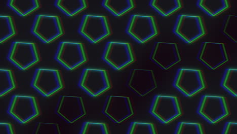 A-Neon-Glitch-Hexagons-On-A-Black-Background