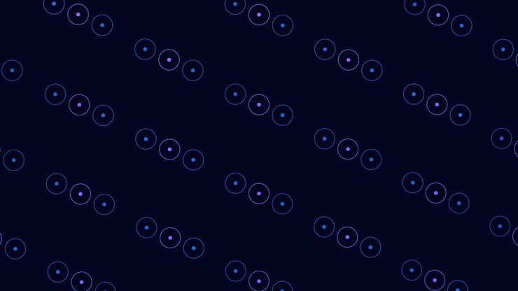 Circular blue pattern on black background