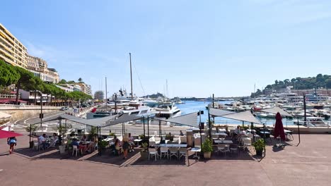 tourists enjoy the vibrant harbor atmosphere