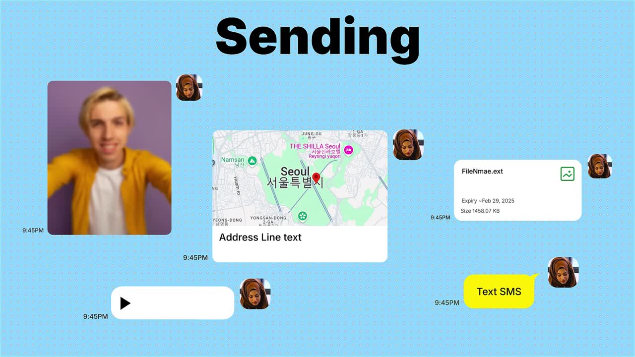 Universelt beskedværktøj til chatbeskeder, notifikationer og animerede beskeder