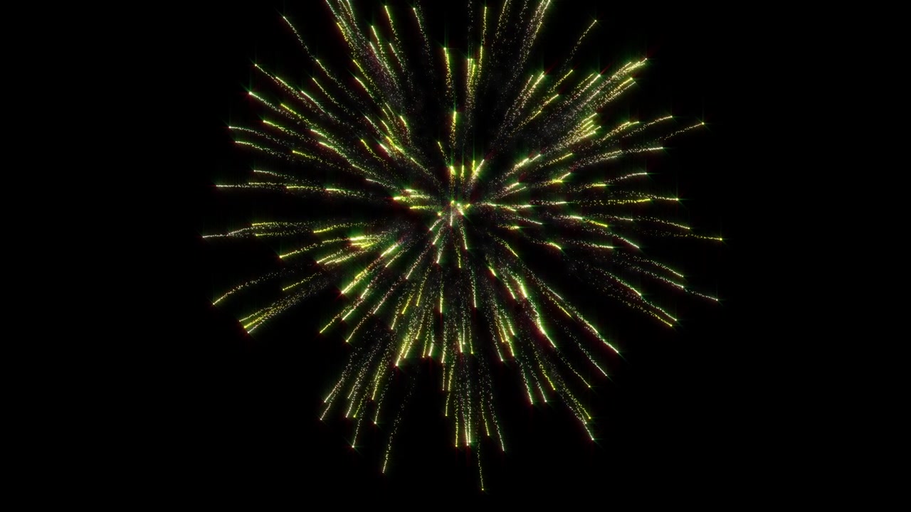 Double Fireworks Explosions on black background