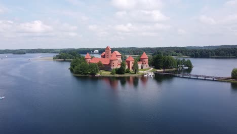 trakai castle in lithuania flight orbit