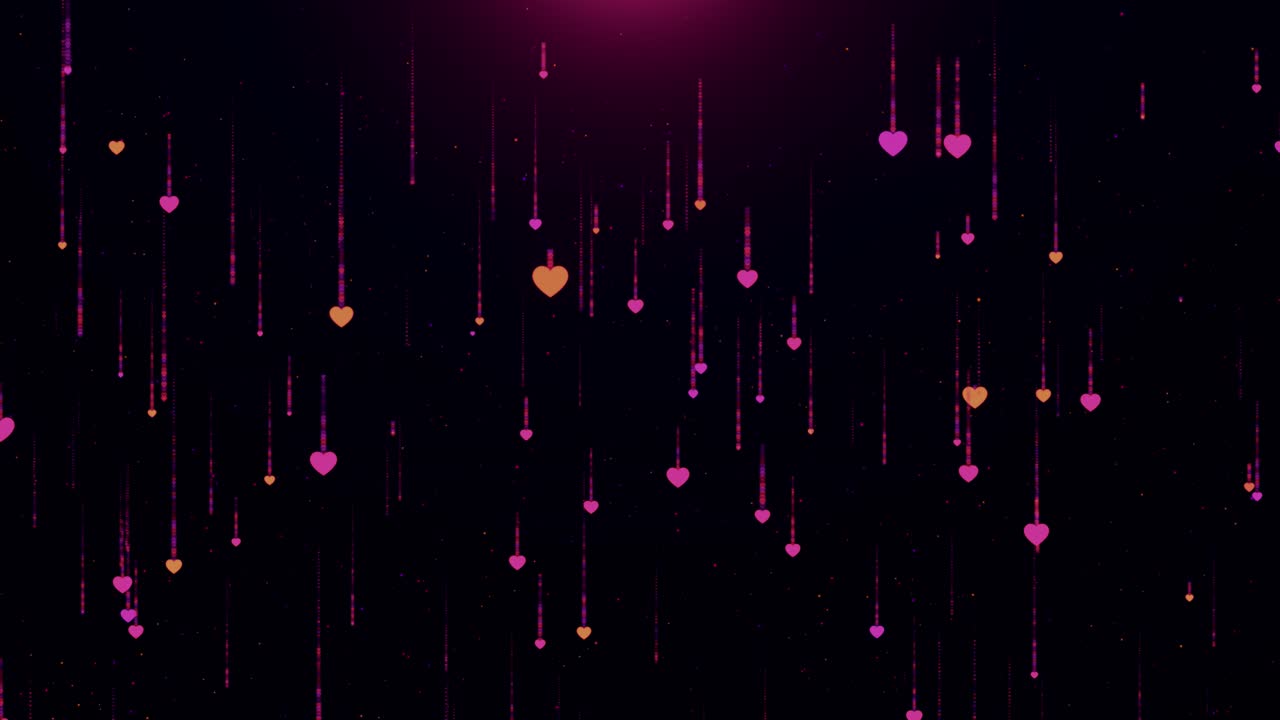 Pink red love hearts bokeh sparkle glitter particle background bokeh sparkling glittering lights