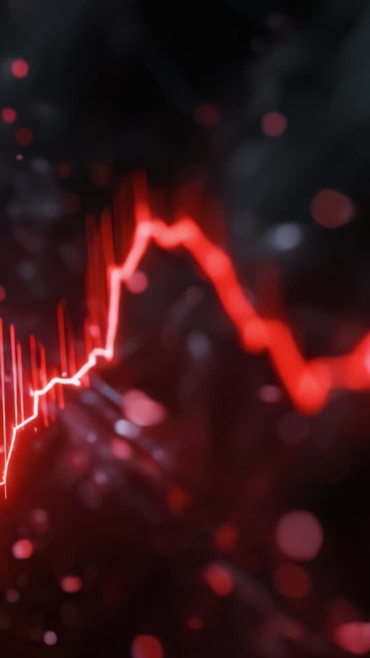Abstract Visualization of Red and Black Waves in Motion with Dynamic Light Patterns Creating a Mystical Atmosphere and Energy Flowing Through the Image