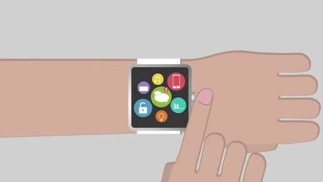 Smartwatch-concept-with-icons