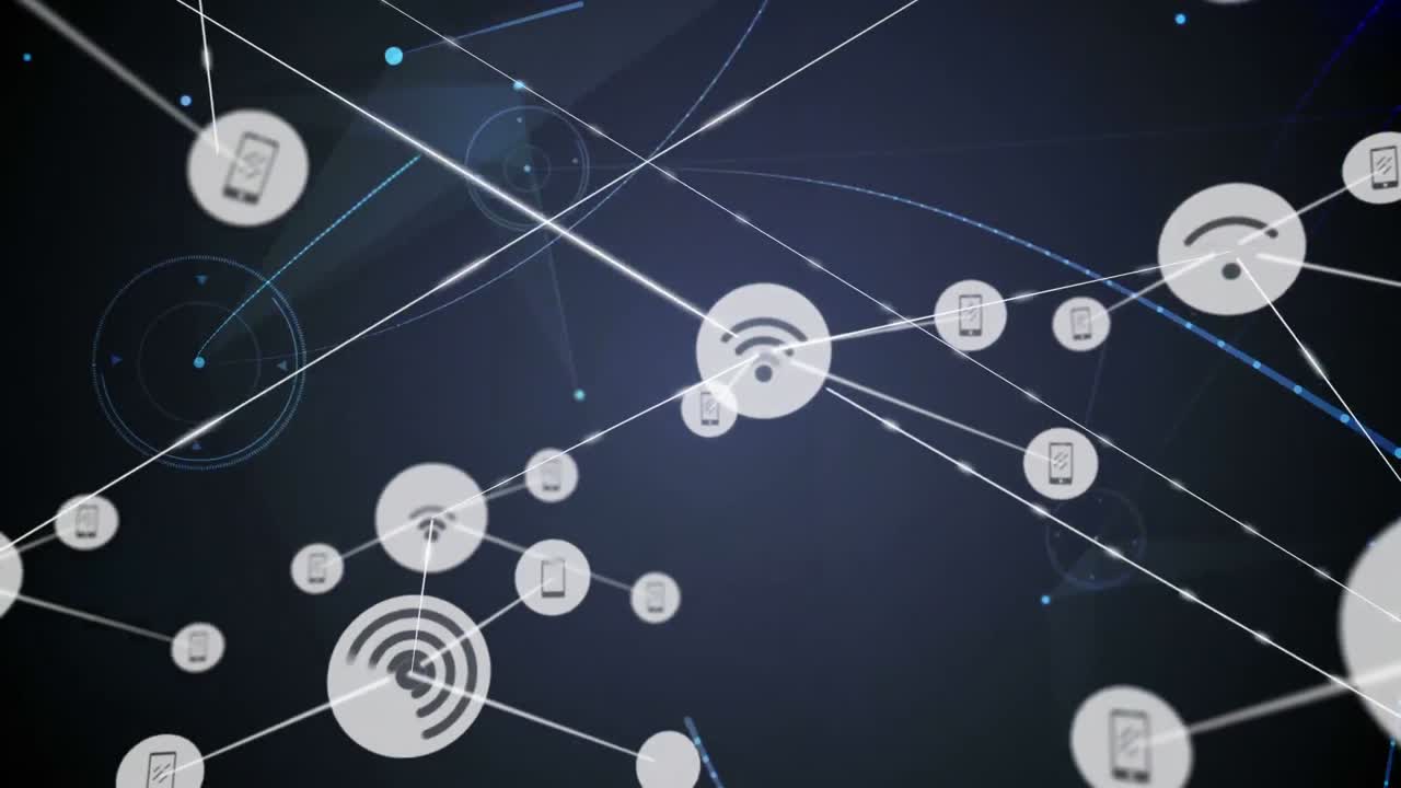 디지털 배경에서 움직이는 커 ⁇ 터