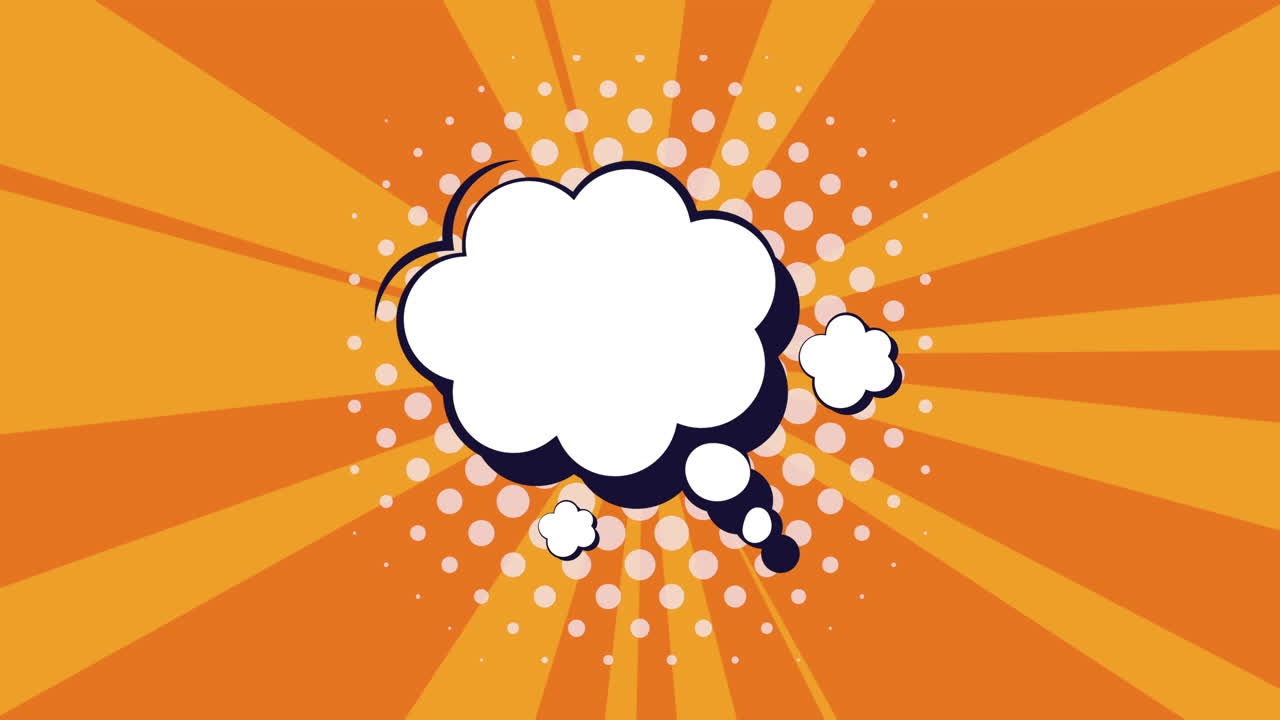 habla al estilo de los cómics con fondo de burbuja