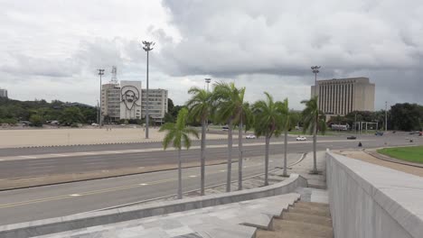 revolution square (plaza de la revolucion) with ministry of communications of cuba (mincom) building, cars driving