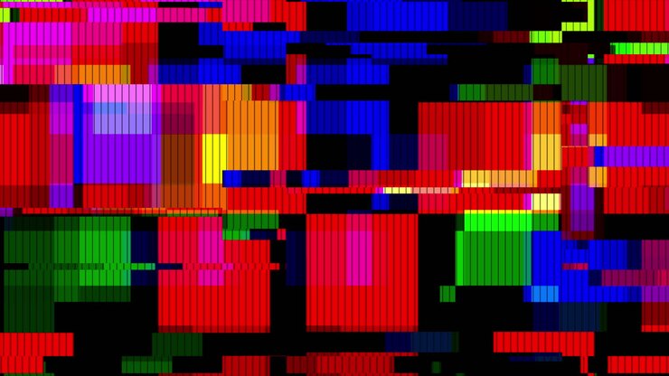 Colorful Abstract Digital Glitch Art Background