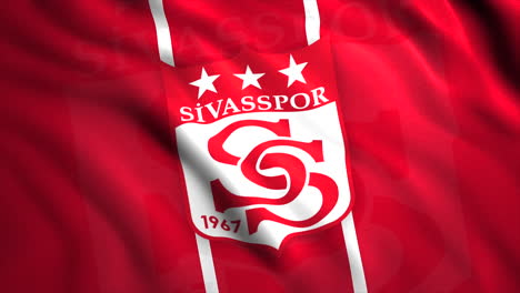 el logotipo de sivaspor en una bandera roja