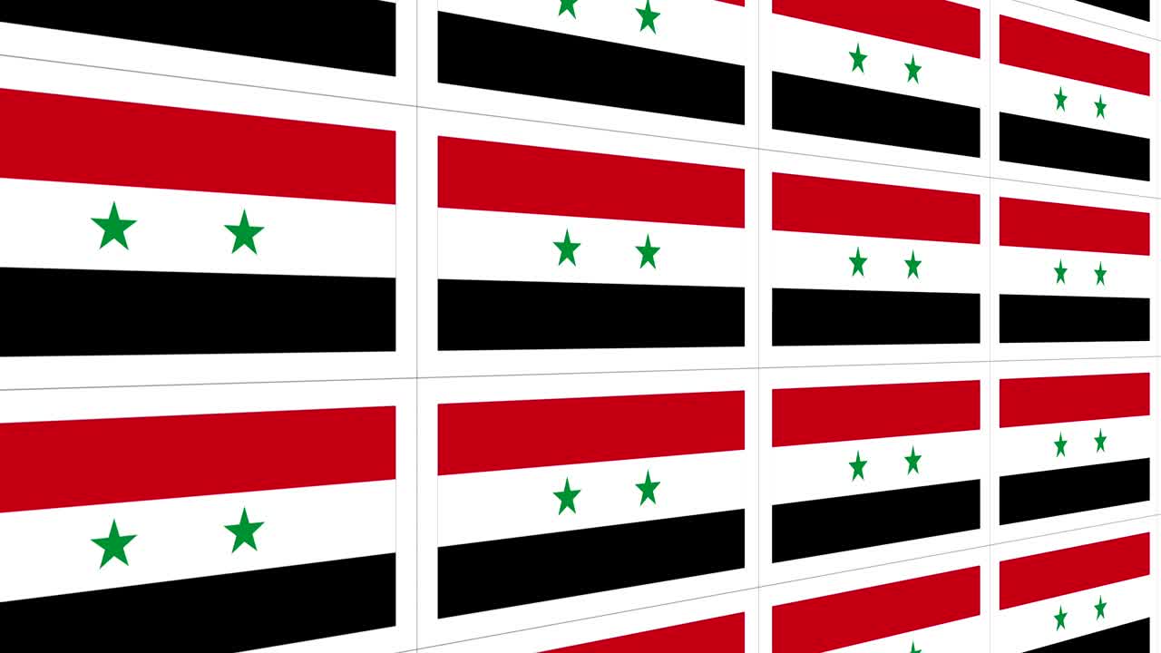 시리아 국기를 은 포스트카드