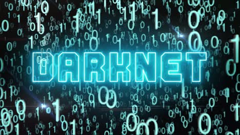 concepto de darknet azulado con código digital