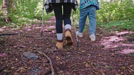 excursionistas en un sendero forestal