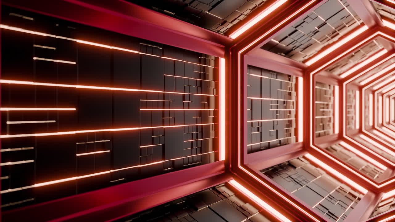 el túnel de neón futurista