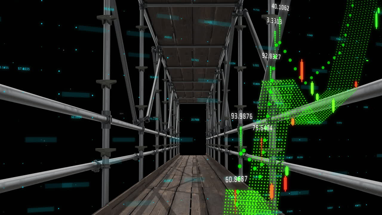 ⁇ 대 위에서 금융 데이터 처리의 애니메이션