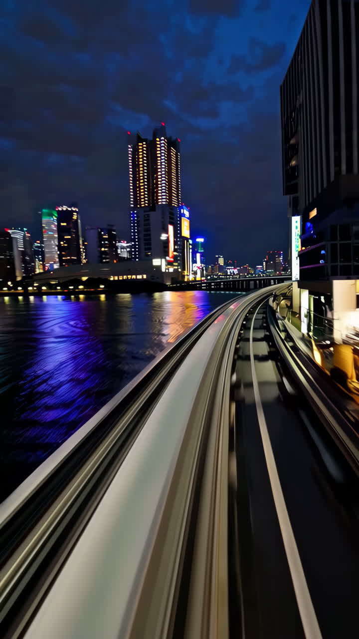 Night view of Tokyo Monorail