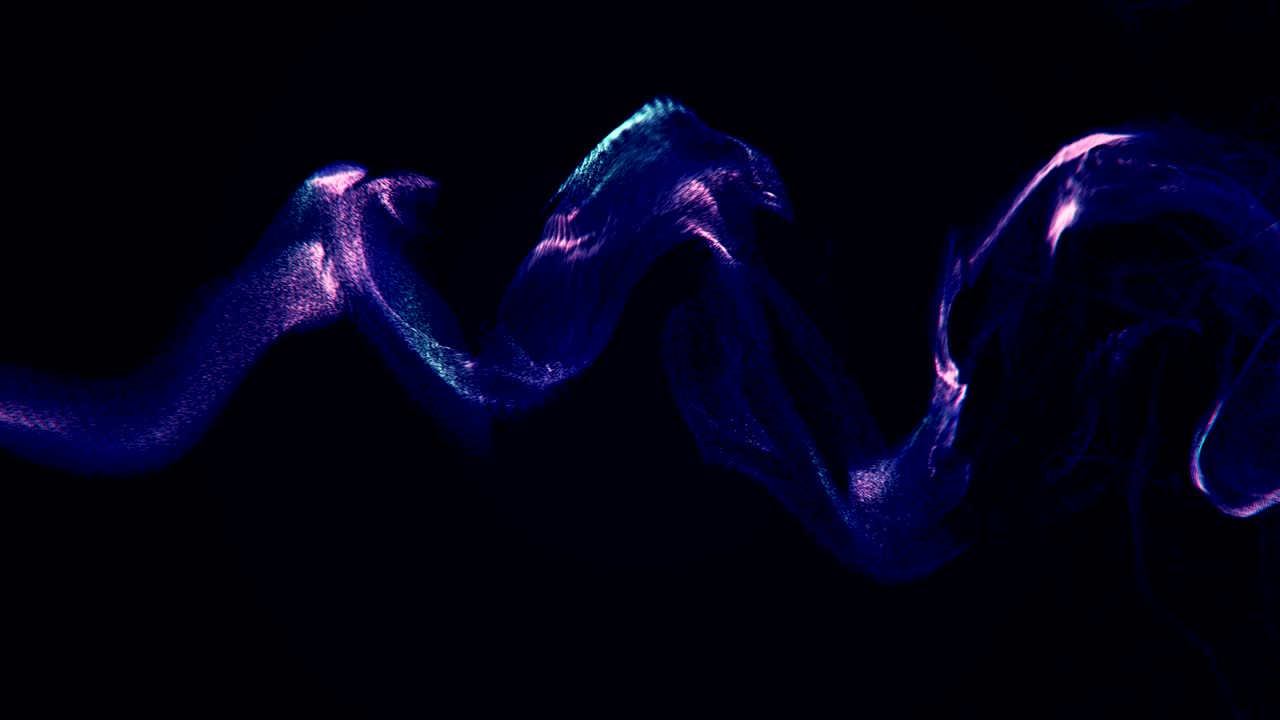 Abstract particles flowing across the frame.