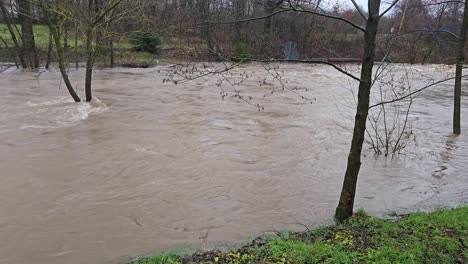 changes in the river masses of water after heavy rain