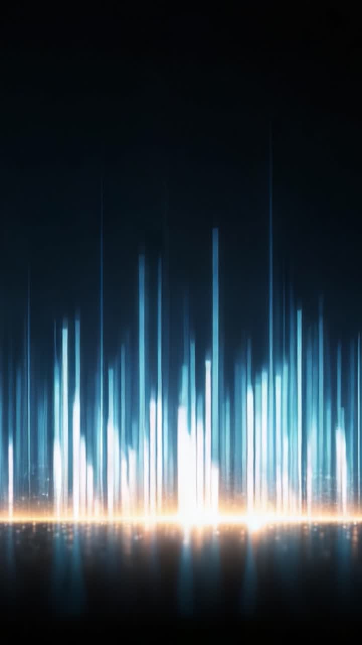 Futuristic Abstract Visualization of Radiating Light Beams and Vertical Spikes with Dynamic Movement Captured in a Brightly Illuminated Spectrum