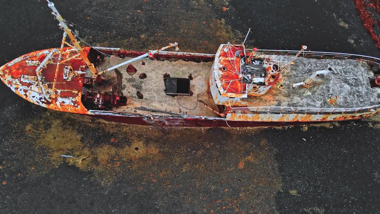 The oldest boat Gardar BA 64 in North West Iceland