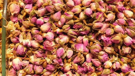 dried rosebuds close-up