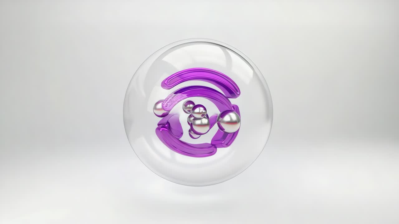 Abstract Sphere with Metallic Orbs