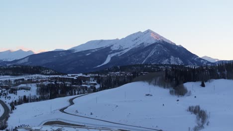 invierno en colorado, avión no tripulado