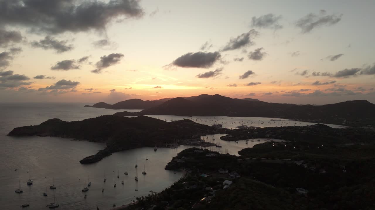 Stunning Sunset over a Tropical Island Bay