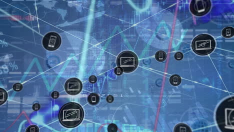 animación de la red de conexiones a través del procesamiento de datos