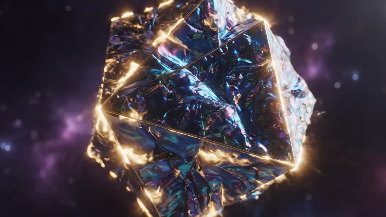 추상적인 iridescent 기하학적 모양