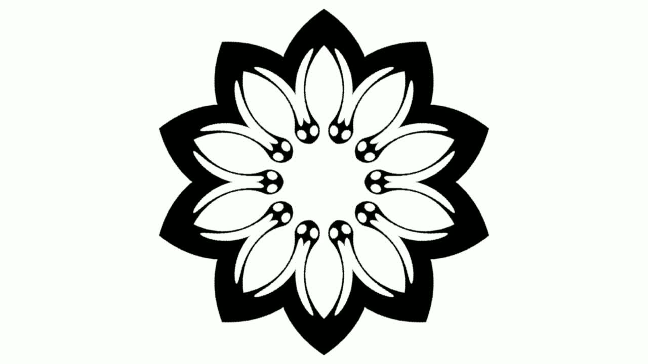 efecto gráfico de líneas en bucle que aparecen y desaparecen del centro del marco