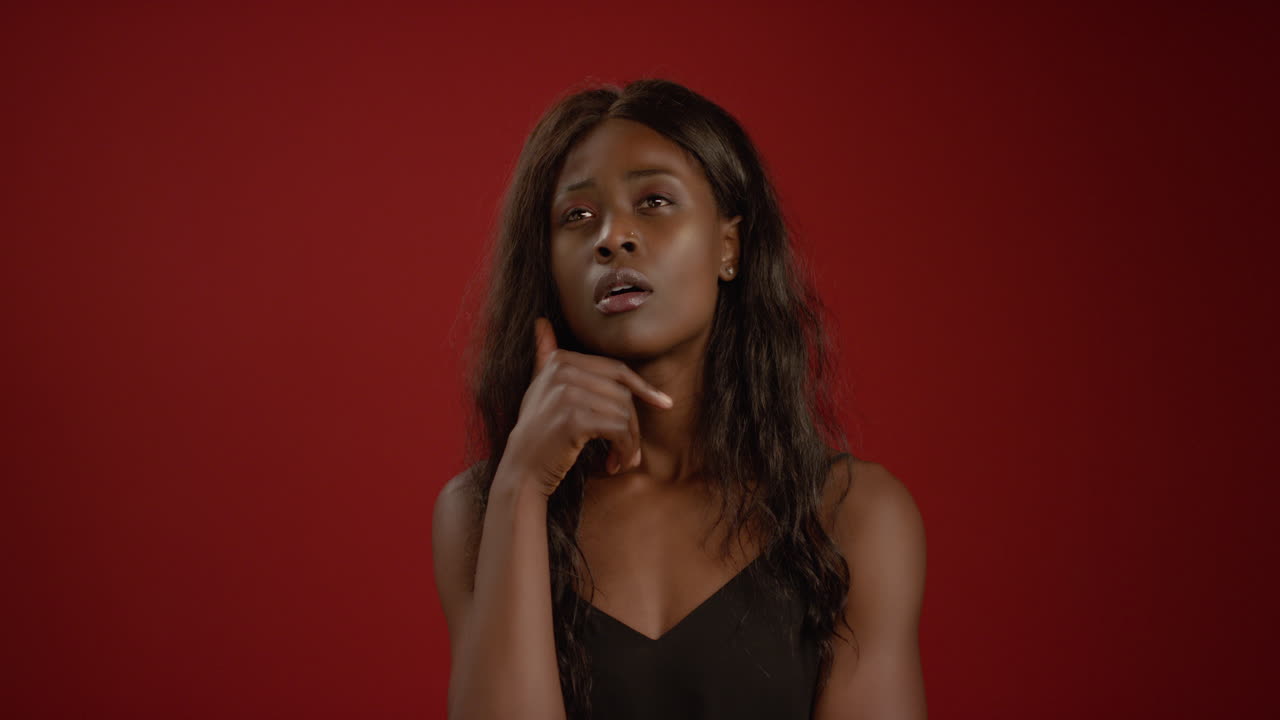 Woman Thinks About Something